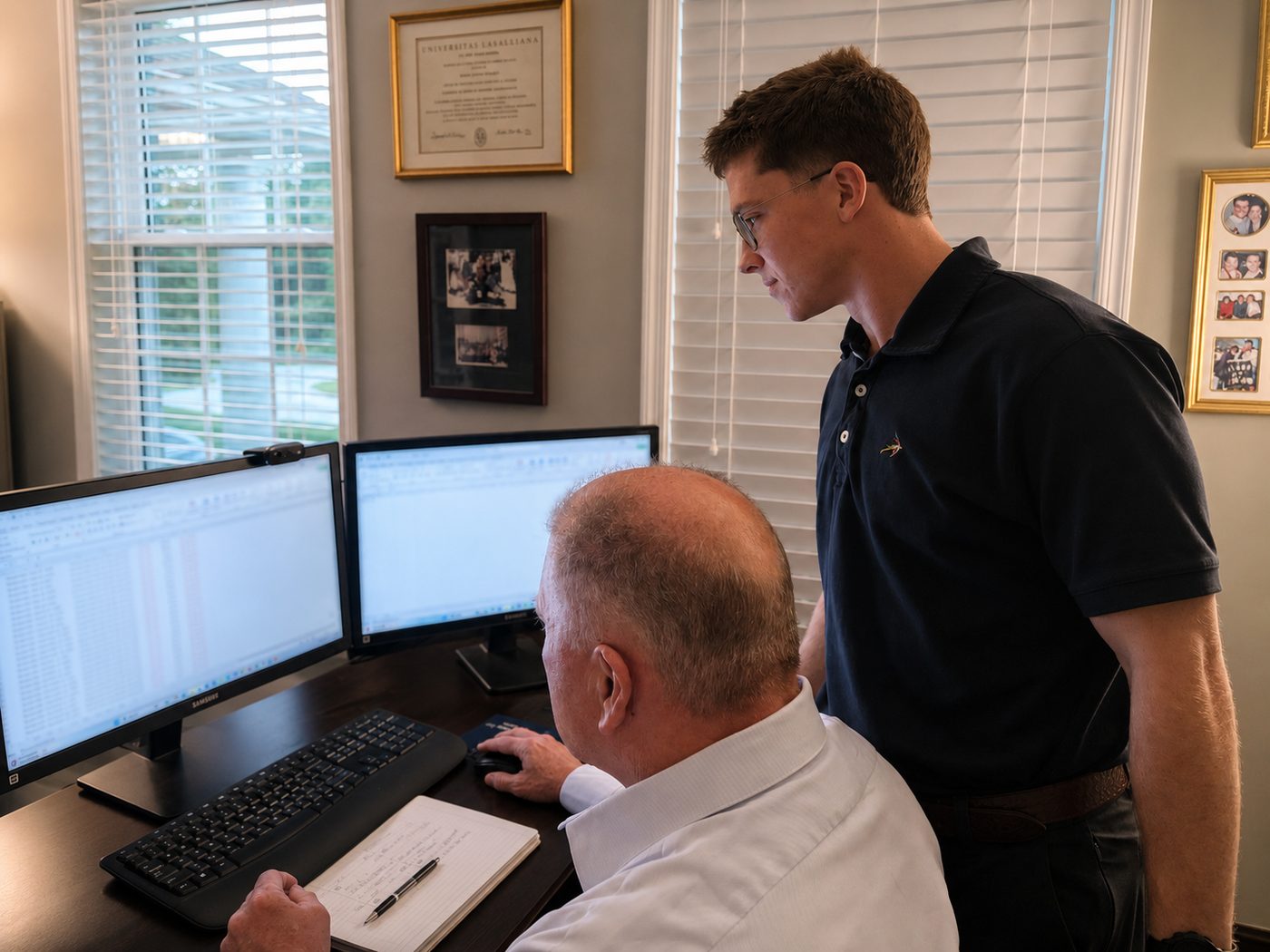 Patrick Bracken helping a client set up their AI voice agent